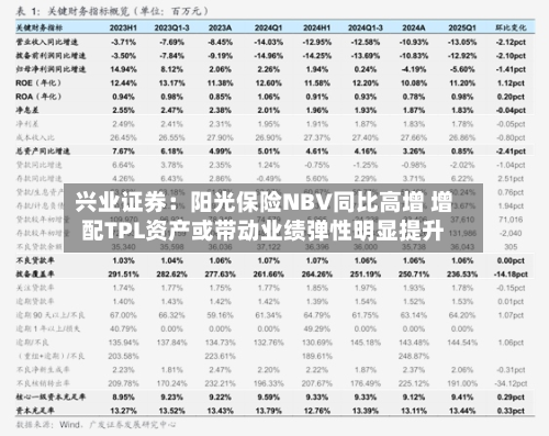 兴业证券：阳光保险NBV同比高增 增配TPL资产或带动业绩弹性明显提升-第3张图片