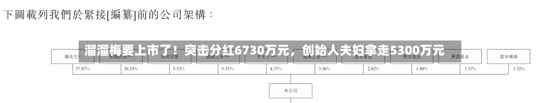 溜溜梅要上市了！突击分红6730万元，创始人夫妇拿走5300万元-第2张图片