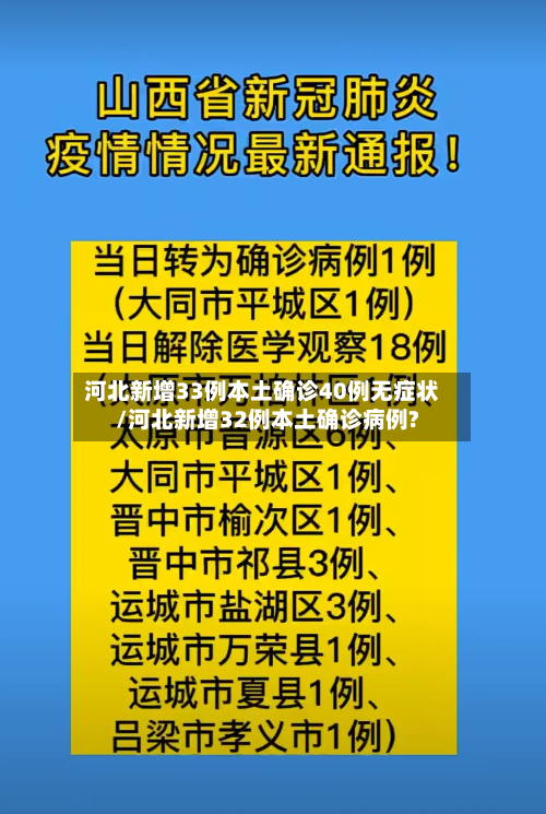 河北新增33例本土确诊40例无症状/河北新增32例本土确诊病例?-第2张图片