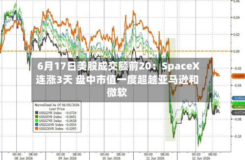 6月17日美股成交额前20：SpaceX连涨3天 盘中市值一度超越亚马逊和微软