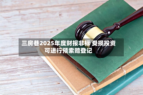 三房巷2025年度财报非标 受损投资可进行预索赔登记-第2张图片