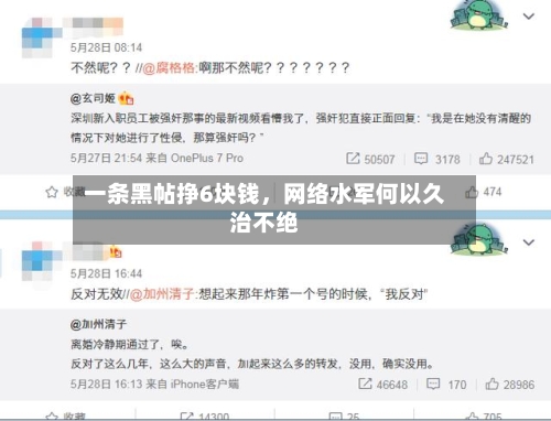 一条黑帖挣6块钱，网络水军何以久治不绝