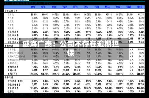 威海广泰：公司不存在逾期担保