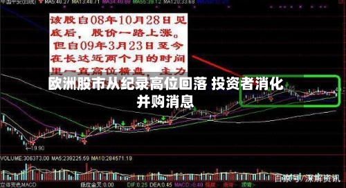 欧洲股市从纪录高位回落 投资者消化并购消息