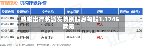 嘀嗒出行将派发特别股息每股1.1745港元-第2张图片