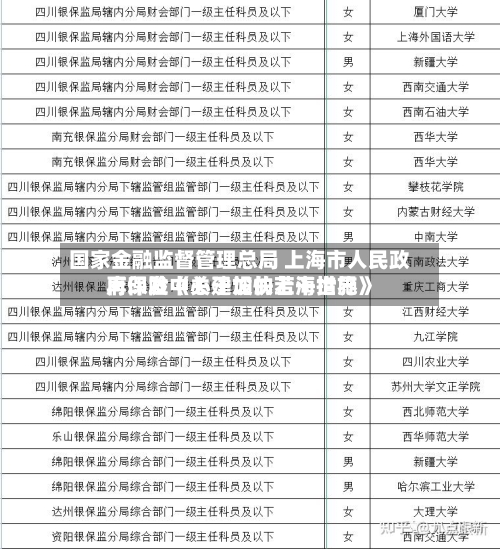 国家金融监督管理总局 上海市人民政府印发《关于加快上海世界
再保险中心建设的若干措施》-第3张图片